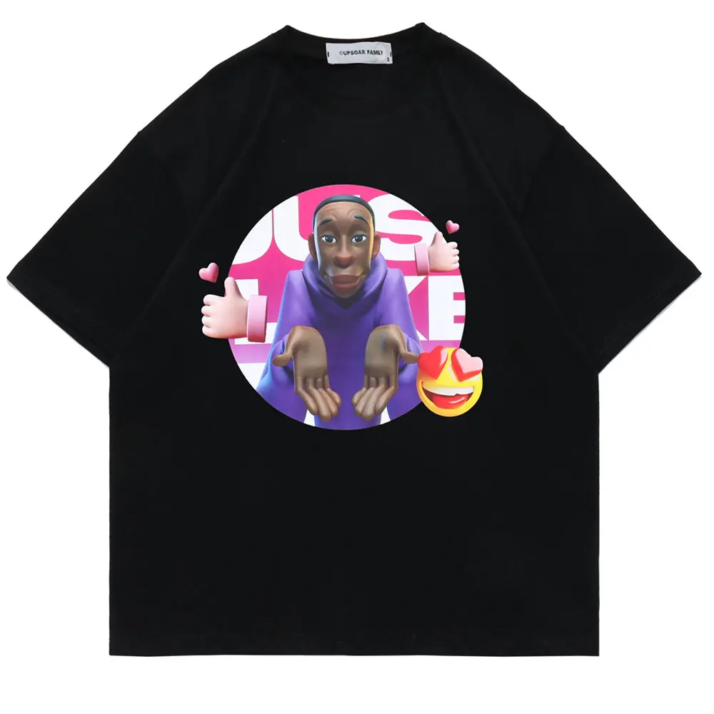 

T-shirt Men Funny Man Print Cotton O-neck Fashion Top T Shirt Harajuku Summer Short Sleeve Streetwear Hip Hop T Shirt for Men