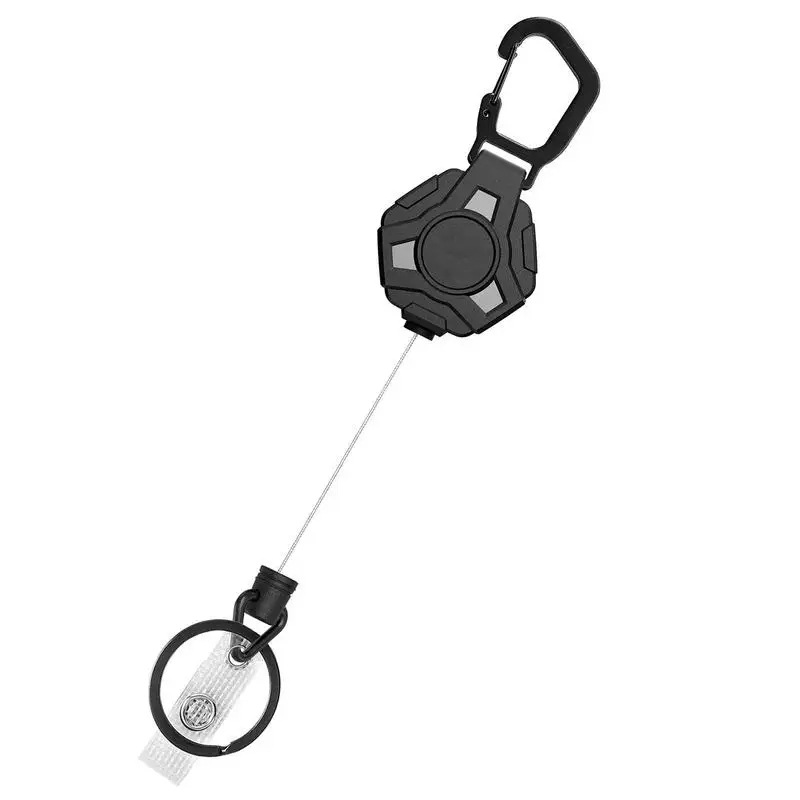

Telescopic Key Chain Polygonal Key Chain Straps Heavy Duty Carabiner Badge Holder Keychain With Carabiner Keychain Clip