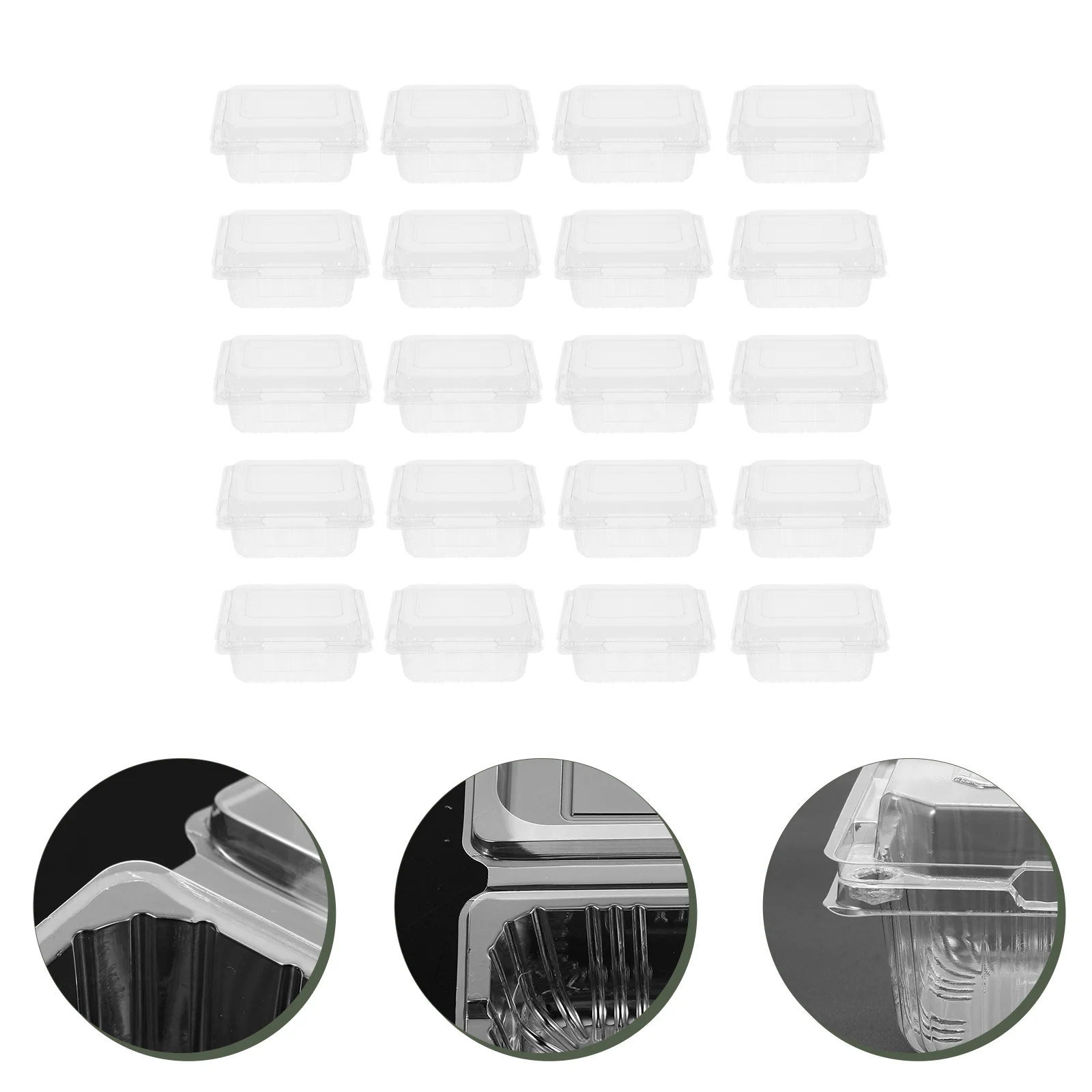 

100Pcs Fruit Packaging Boxes Disposable Food Containers Portable Fruit Boxes Cake Storge Boxes for Party Home Packing Shop