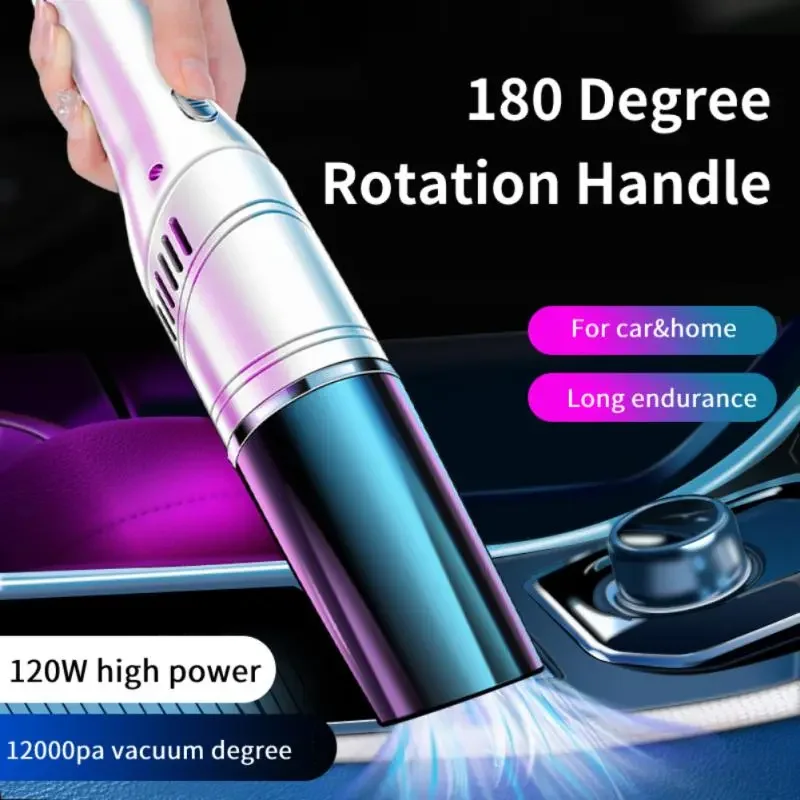 

Wireless Car Vacuum Cleaner With 180 Degree Rotatable Handle USB Charging Hand-held Portable Desktop Dust Cleaning Tool