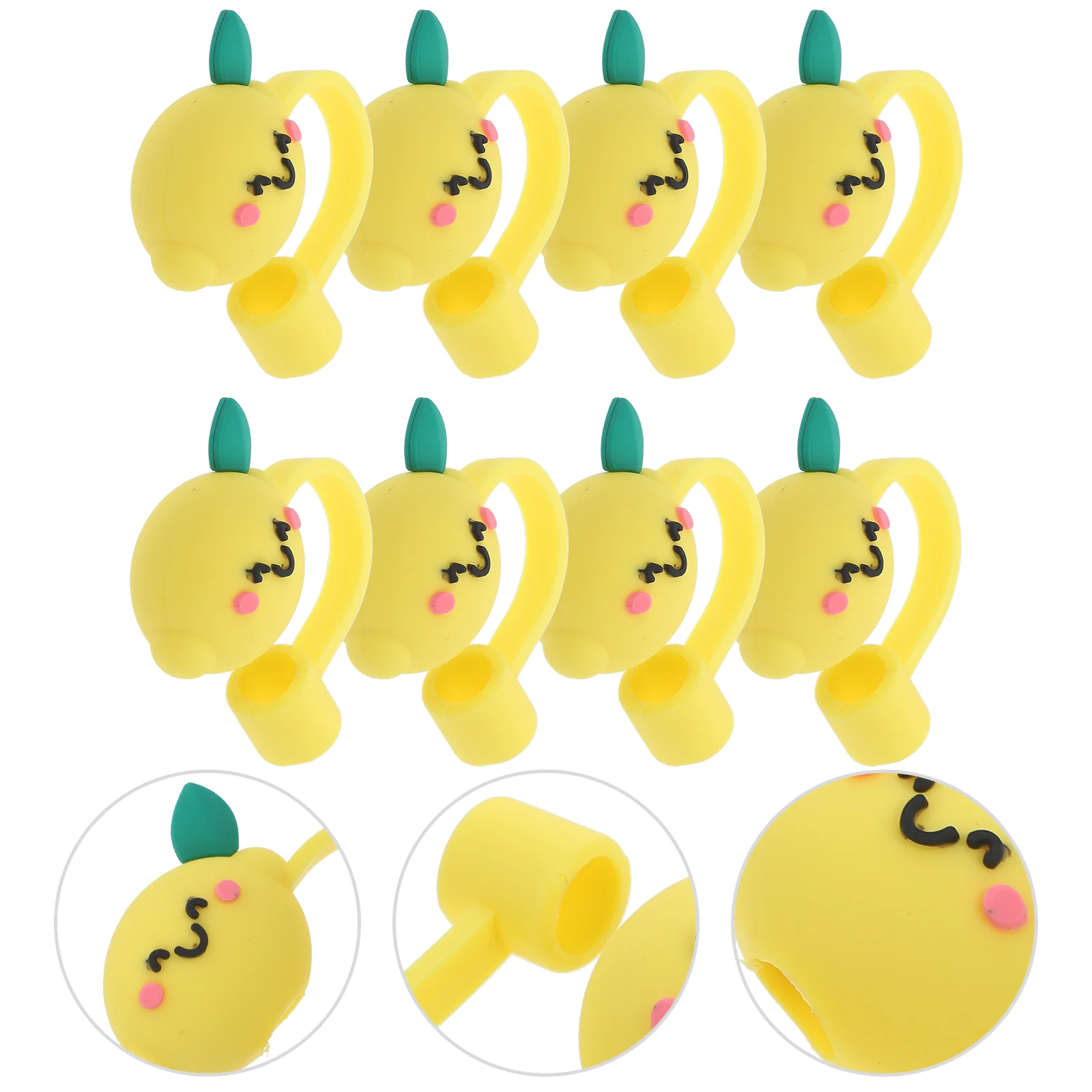 

Straw Adorable Shaped Caps Drinking Pipe Cover Straw Tip Plugs Straw Covers Silicone Tips Straw Dust Cap Straw Top Cover
