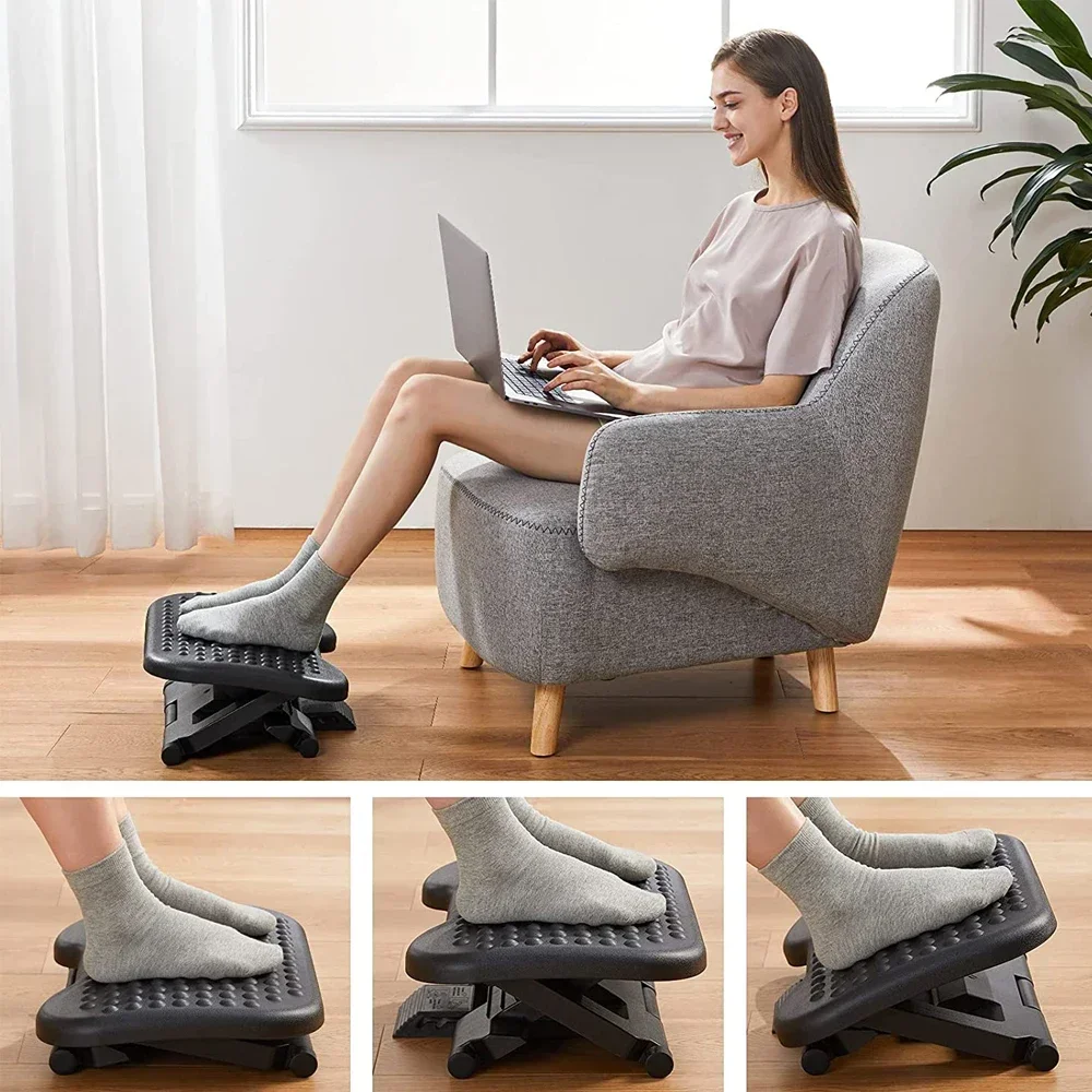 Регулируемая подставка для ног. Подставка для ног офисная. Footrest.