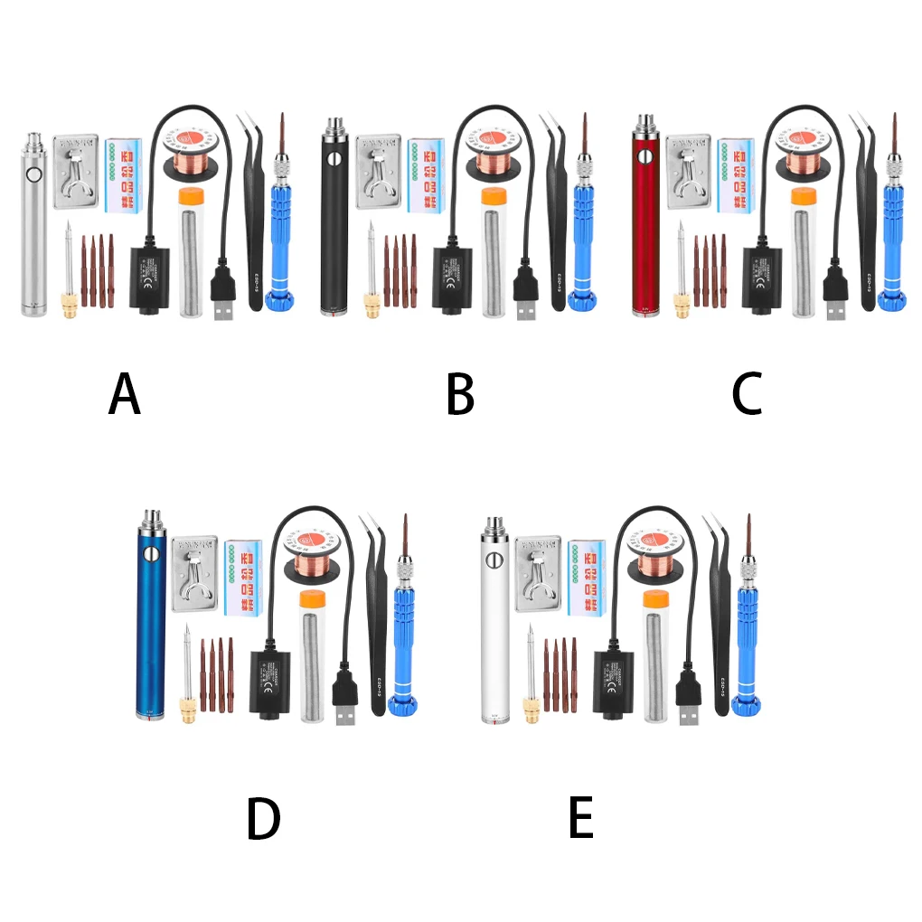 

Electric Soldering Iron 3 3-4 8V Welding Pen Solder Repair Heater Tweezers Professional Household Electrician Blue