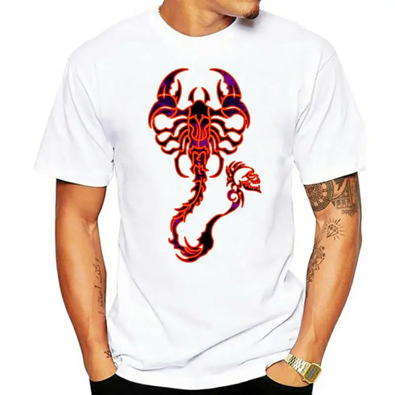 

Скорпион, художественный дизайн, футболка с графическим рисунком, Мужская футболка, базовые модели футболок