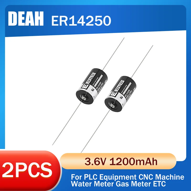Литиевая батарея ER14250 ER 14250 CR14250SL 1/2AA 1/2 AA 3 6 в 1200 мАч с штифтами для ПЛК промышленный