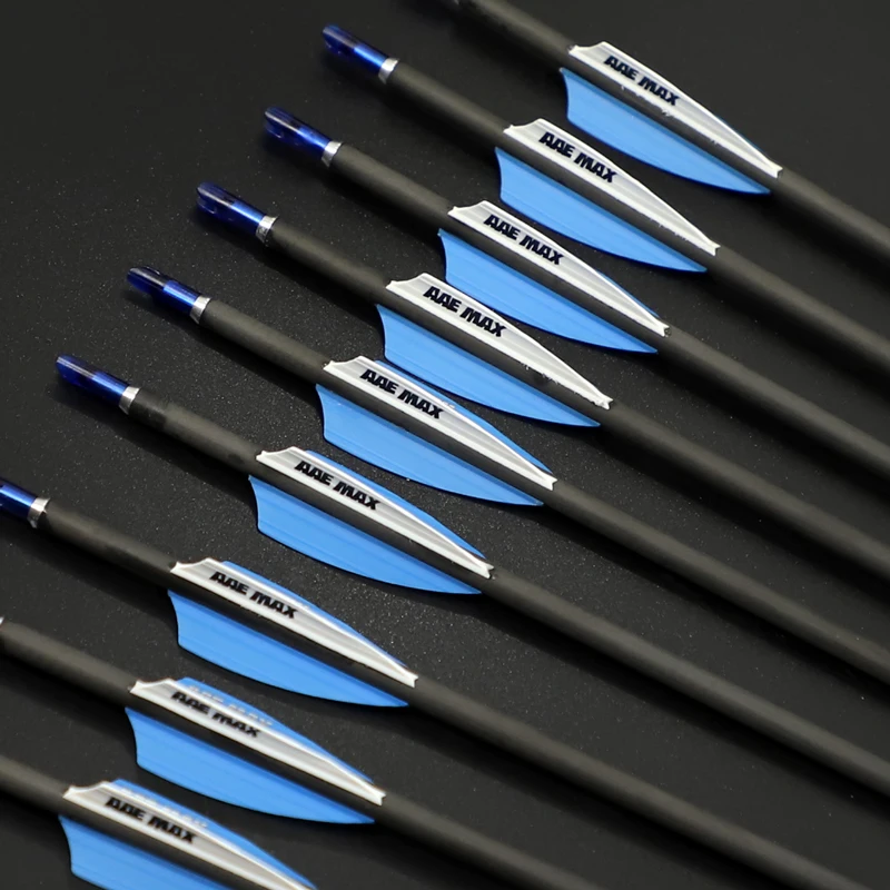 

6/12pcs Pure Carbon Arrow 32 Inch ID 4.2mm Spine 300 - 1000 Archery Arrow For Compound /Recuvre Bow Hunting Shooting