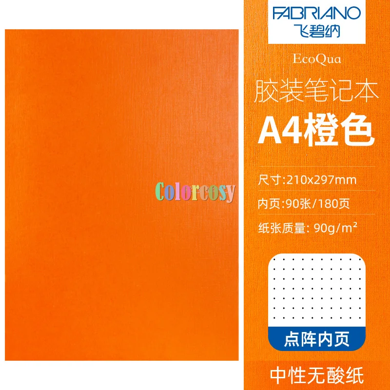 Fabriano EcoQua Dot Grid Note Pad A4/A5. Paper Is Perfect for Writing and Drafting with Pencil Ballpoint Pens Fountain |