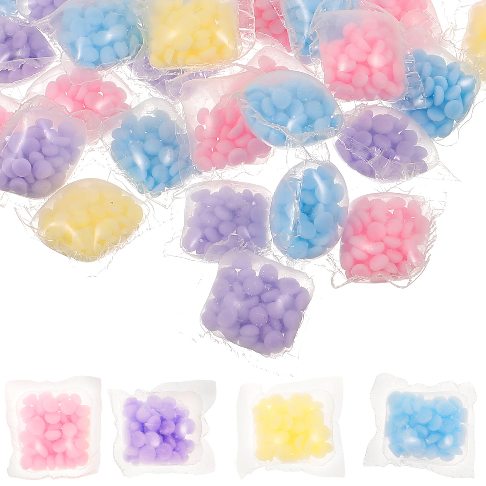 

50pcs 6g Home Laundry Beads Concentrated Laundry Cleaning Tools (Assorted Color) Perfume for linen