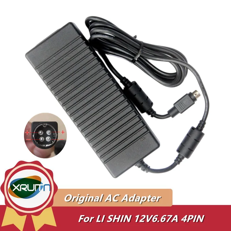Оригинальный адаптер переменного тока LI SHIN, 12 В, 6,67 А, 0452B128 0, зарядное устройство для NETGEAR RN10400 READYNAS RN104, источник питания 0219B1280