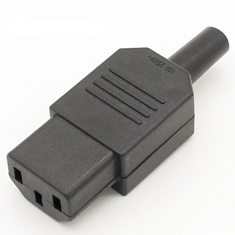 

Новинка, оптовая цена, черный разъем питания IEC 320 C13 с розеткой, 3-контактный разъем питания, 10 А/250 В