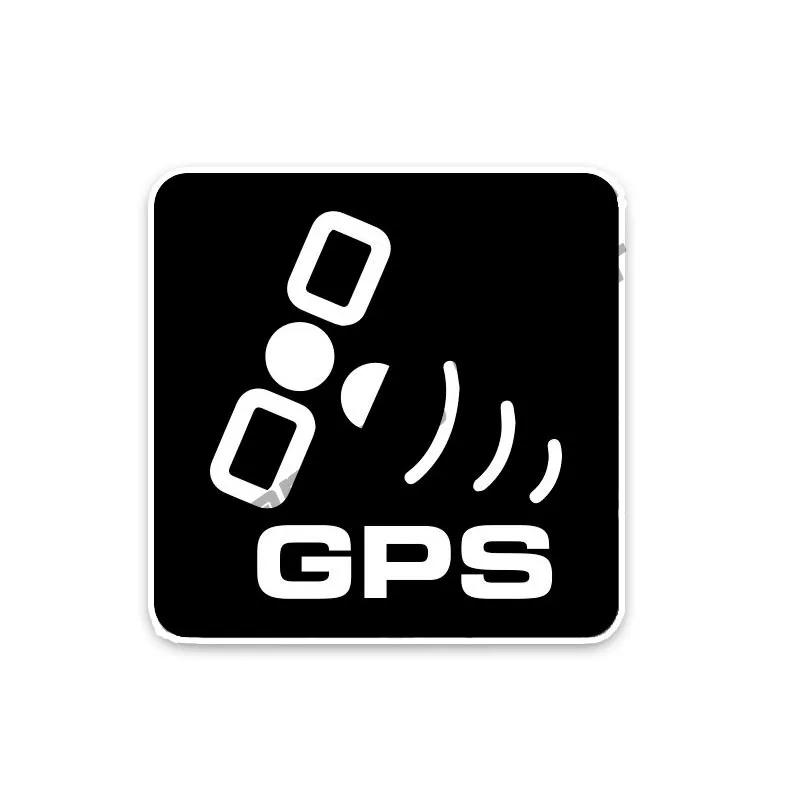 

White And Black GPS Simple Creative Car Sticker Decal Occlusion Scratch Exterior for Laptop Speedboat Rear Windshield PVC13x13cm