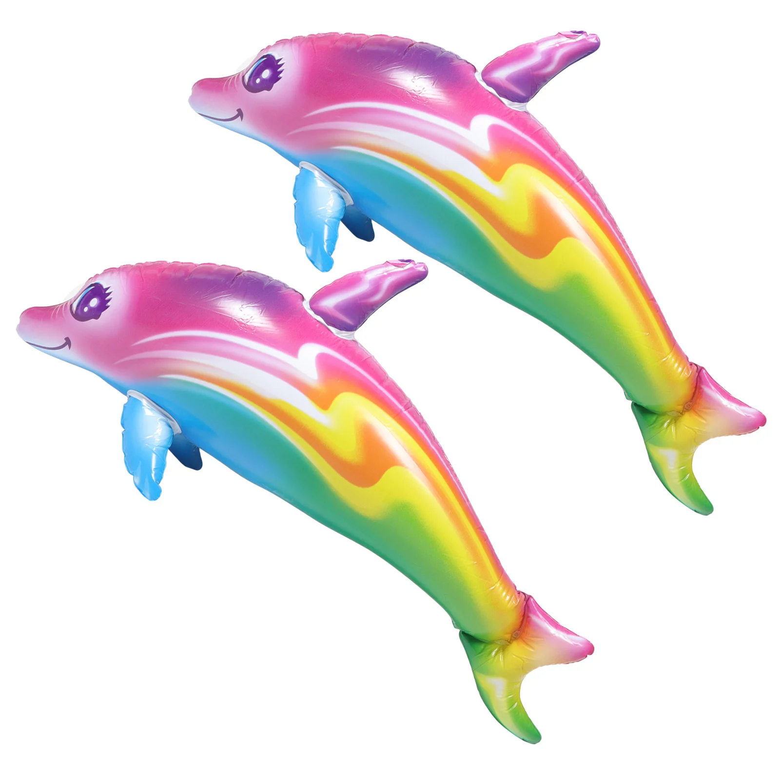 

2 Pcs Inflatable Dolphin Toy Learning Mermaid Gifts Giant Pvc Kids Educational Swimming Pool Child The Ball