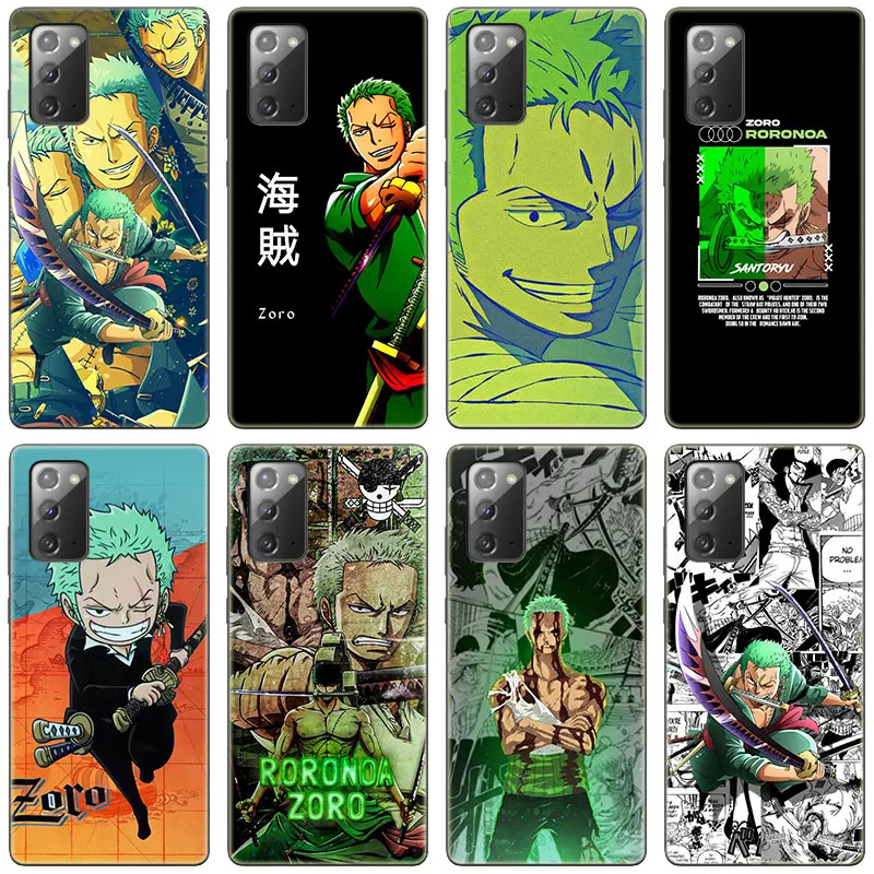 

Anime One Piece Roronoa Zoro Phone Case For Samsung Galaxy S22 S21 Ultra S20 FE S8 S9 S10E S10 Plus S10 Lite A9 2018 Black Cover