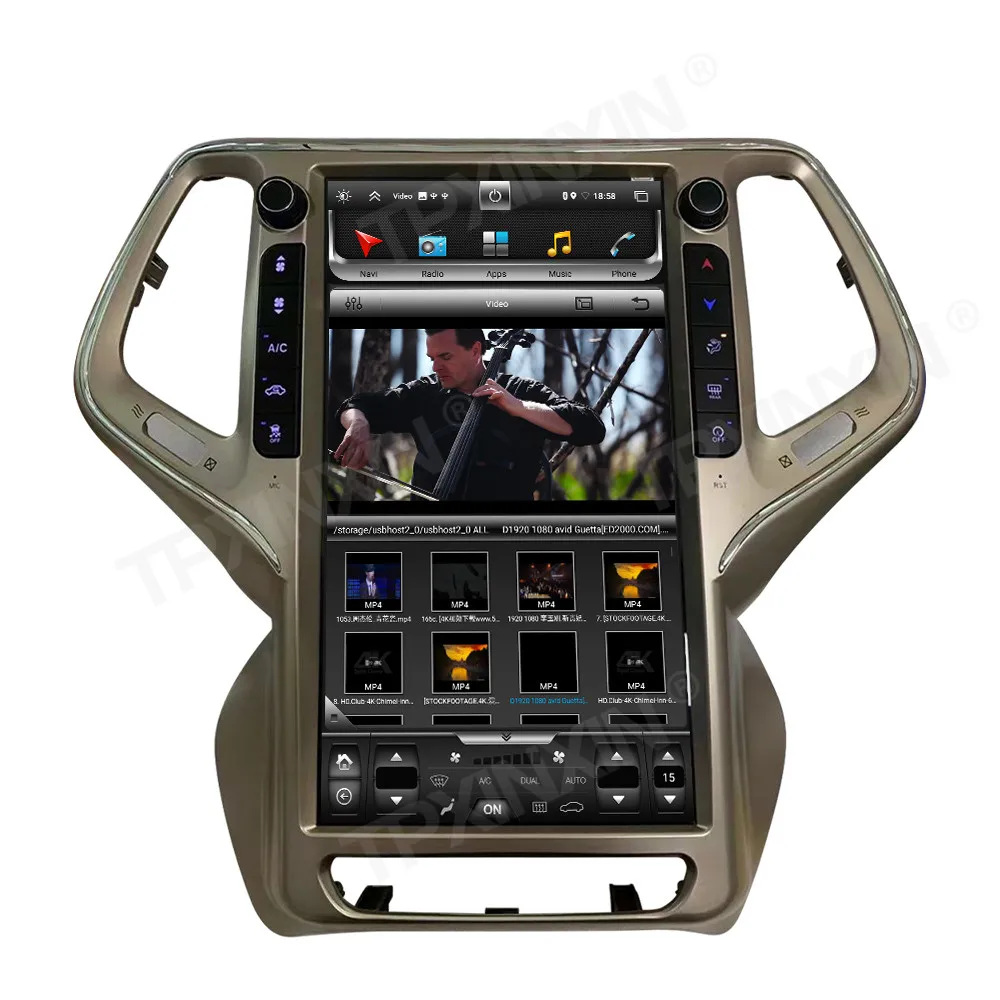 

13,6 дюймов для Jeep Cherokee 2014-2020 Android автомобильное радио GPS Navig мультимедийный плеер стерео Einheit аудио видео плеер