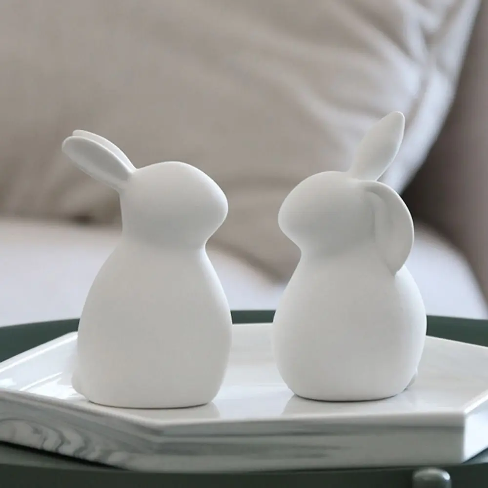 Керамическая фигурка кролика в скандинавском стиле простая современная