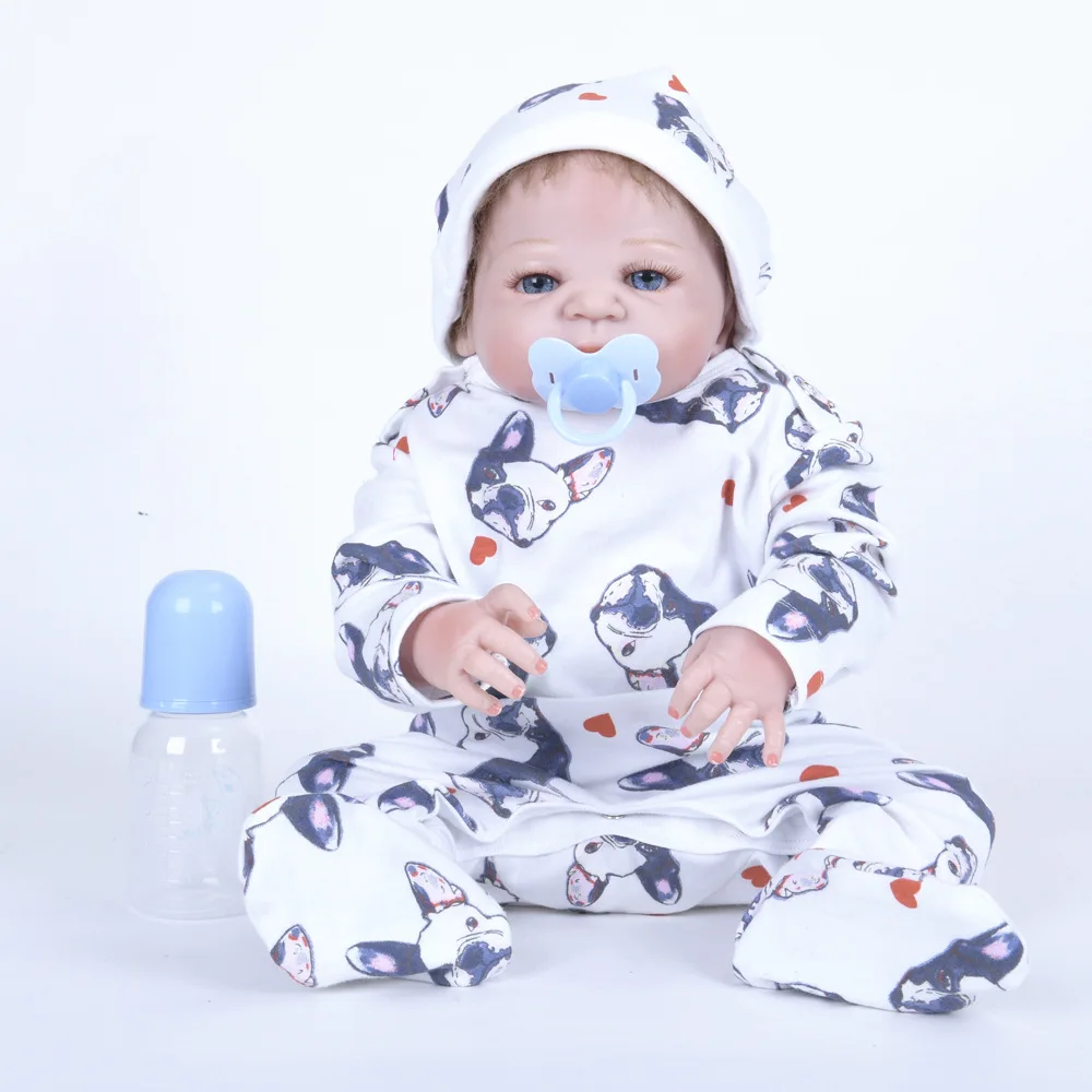 

Full Silicone Vinyl Reborn Baby Doll Realistic Girl Babies Dolls 22 Inch 55 Cm Lifelike Princess Kids Toy Children Birthday Gift