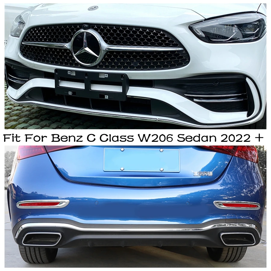 

Front Rear Fog Light Lamp Cover Eyebrow Eyelid Garnish Trim For Mercedes-Benz C Class W206 C200 C260 C300 Sedan 2022 Accessories