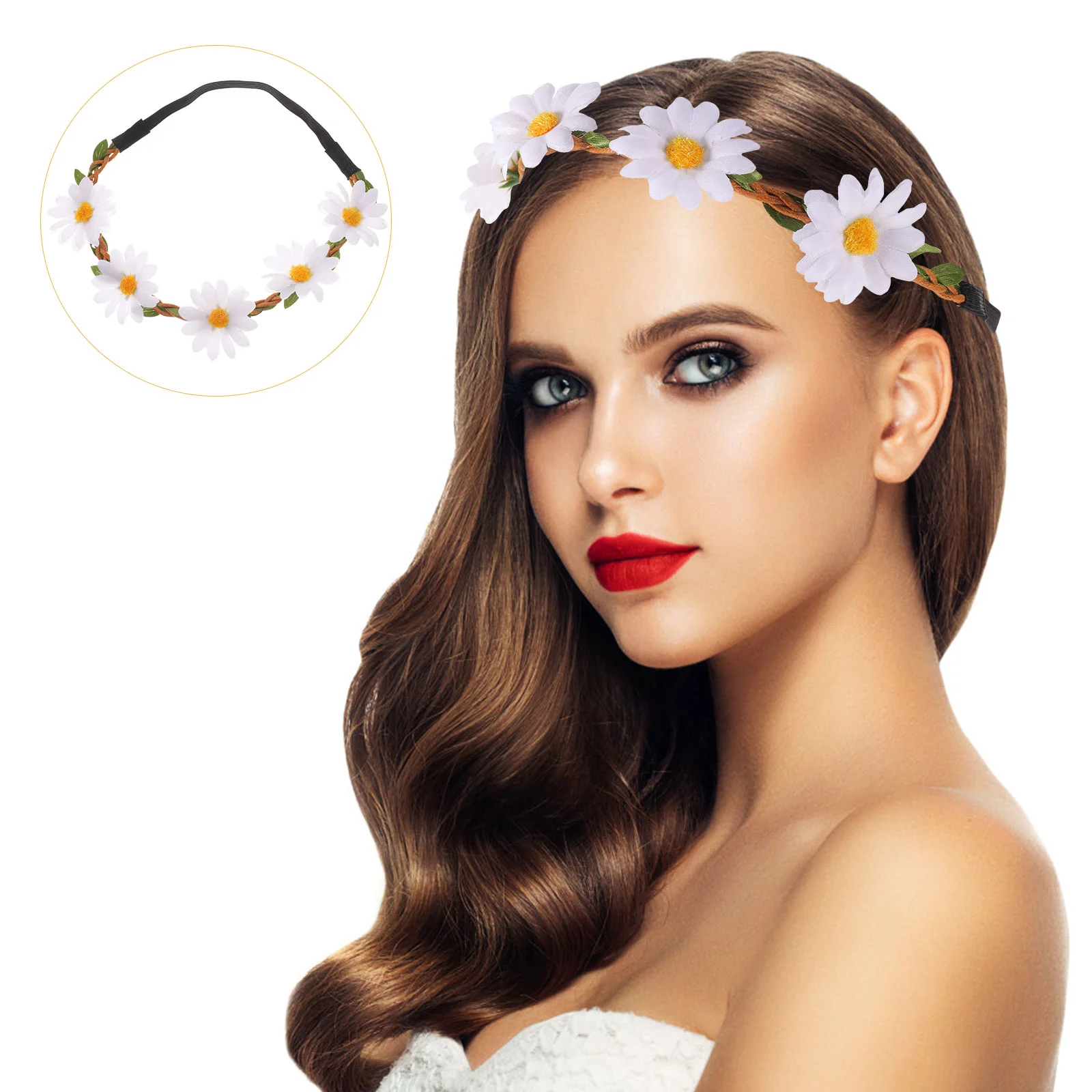 

10 Pcs Hairbands Women Daisy Headbands Simulation Womens Wedding Headpiece Bride Girl Decors Cloth Bridal