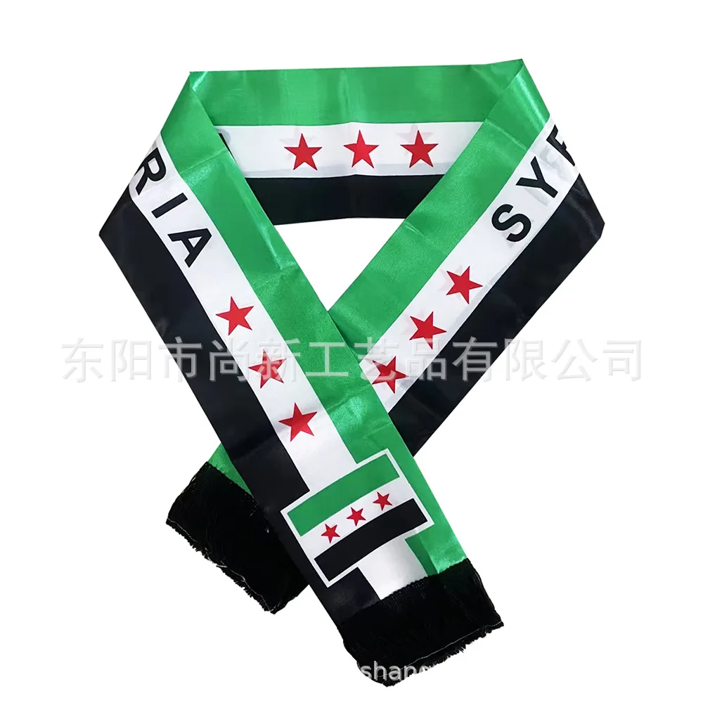 SKY FLAG индивидуальный шарф Сирии 14*135 см сирийская арабская Республика сирийский шарф с тремя звездами баннер для украшения мероприятия (art.: 3920cb5b124ff) - 3920cb5b124ff