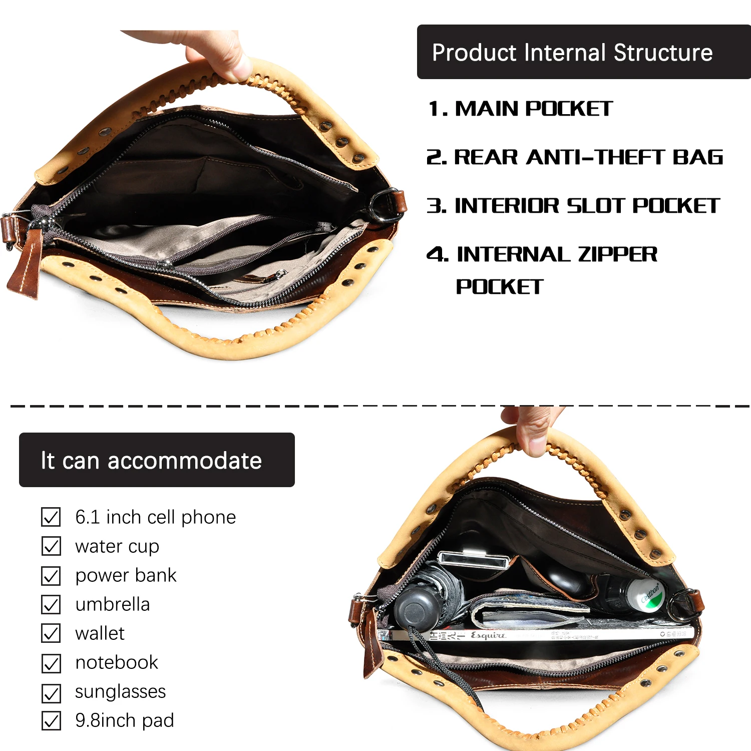 Сумка-тоут женская из натуральной кожи 6640