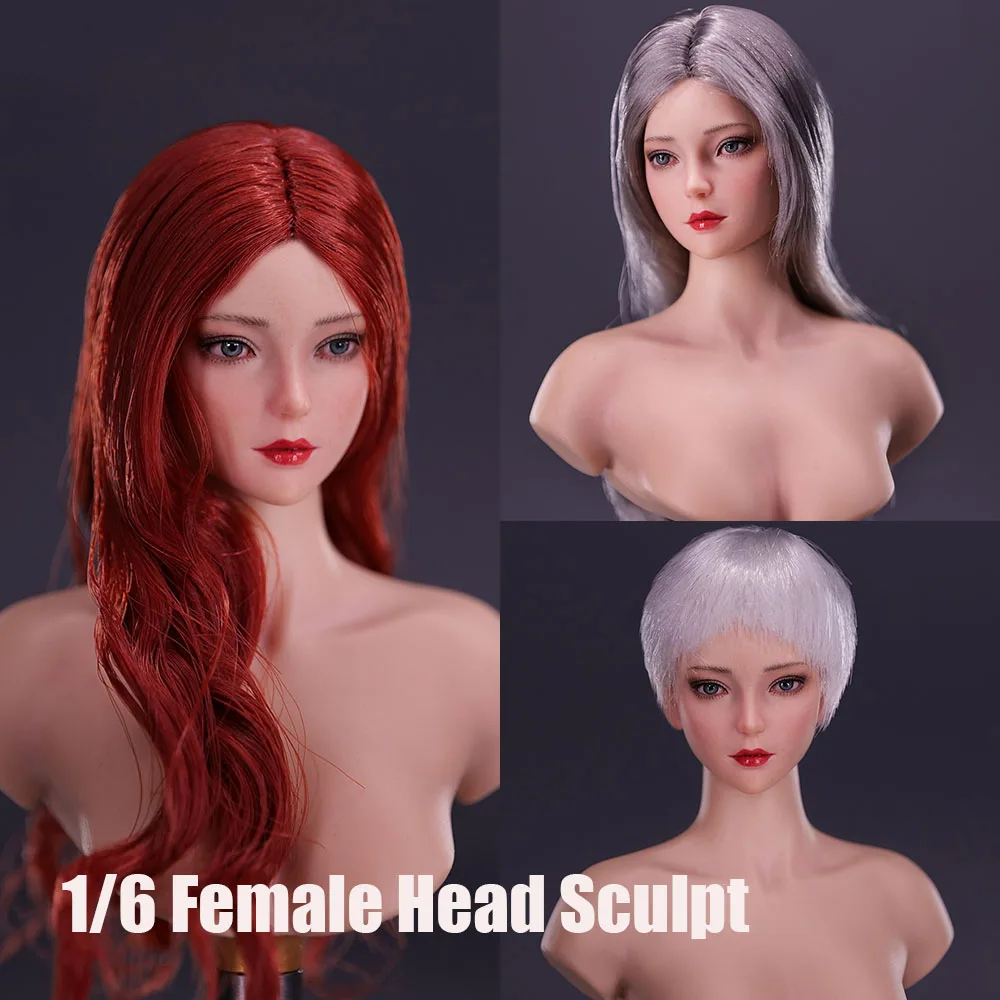 

YMTOYS YMT083 1/6 Women Soldier Fei Head Sculpt Beautiful Asian Beauty Head Sculpture Fit 12'' Tbl Jo Action Figure Body Dolls