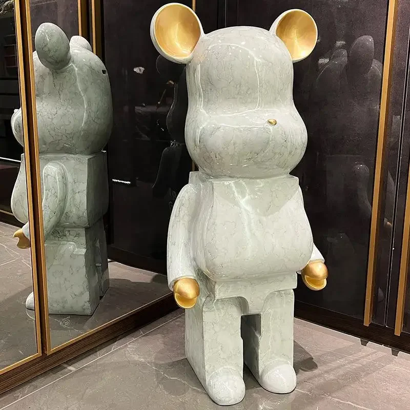 Résine marbrée Статуя Медведи ангиросива грандиозная скульптура украшение салона
