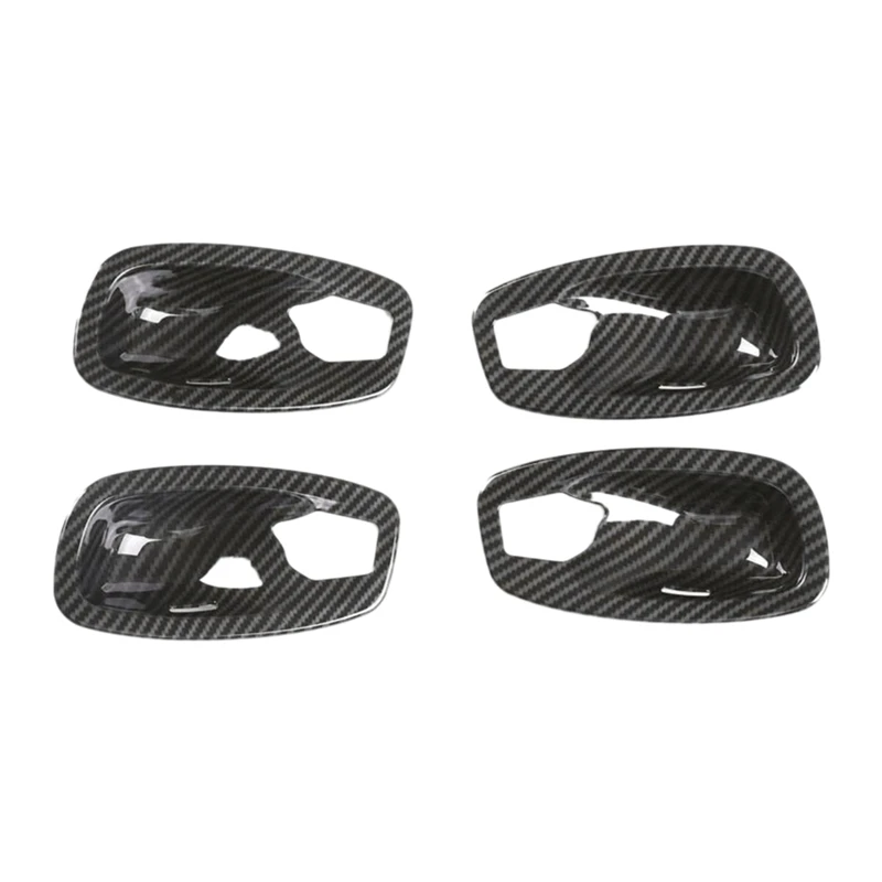 4 шт./набор декоративные накладки на дверную ручку из углеродного волокна для BMW 5