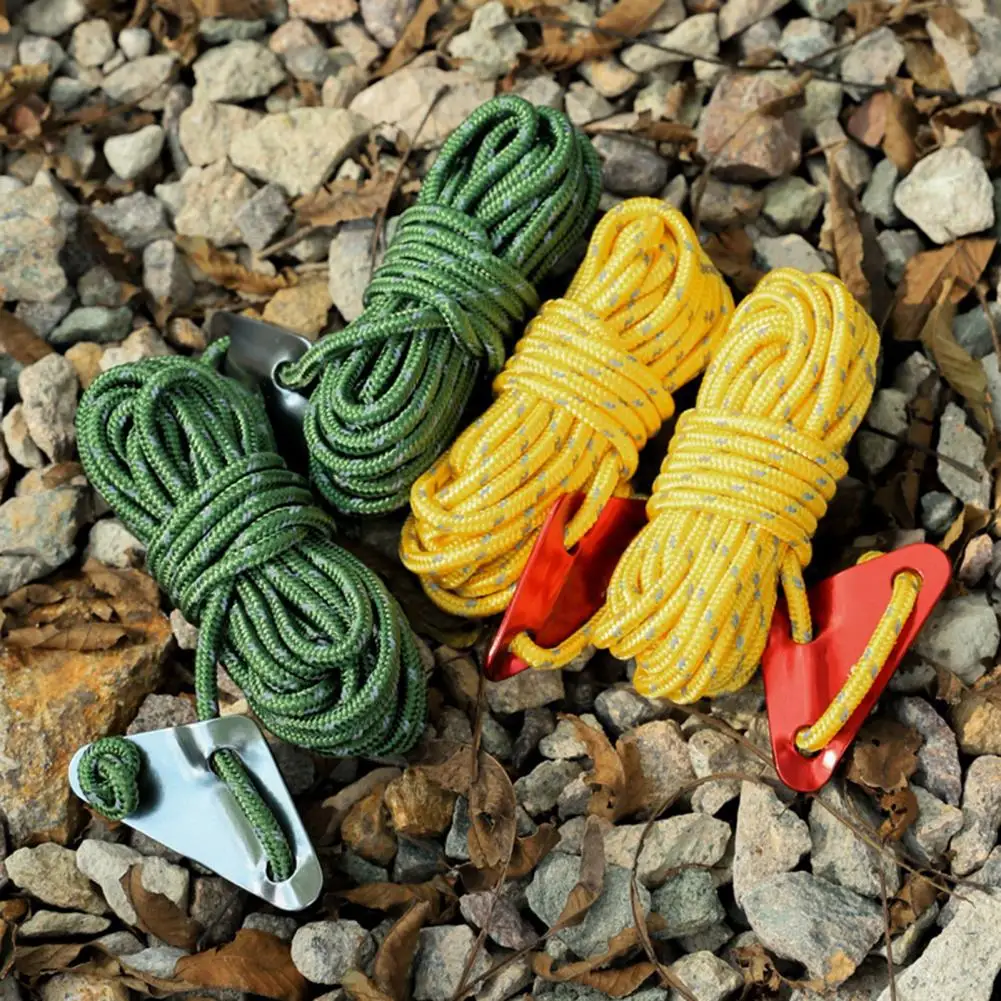 

5m Camping Rope Strong Toughness Tent Cord Reflective Tent Ropes Windproof Tent Fixing Rope Nylon Strong Pull Force Camp Rope