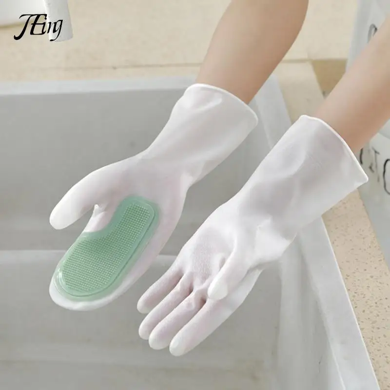 

1/2 шт., водонепроницаемые перчатки для мытья посуды