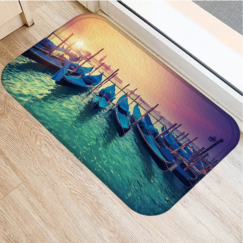 

Деревянная мостика с рисунком лодки для гостиной