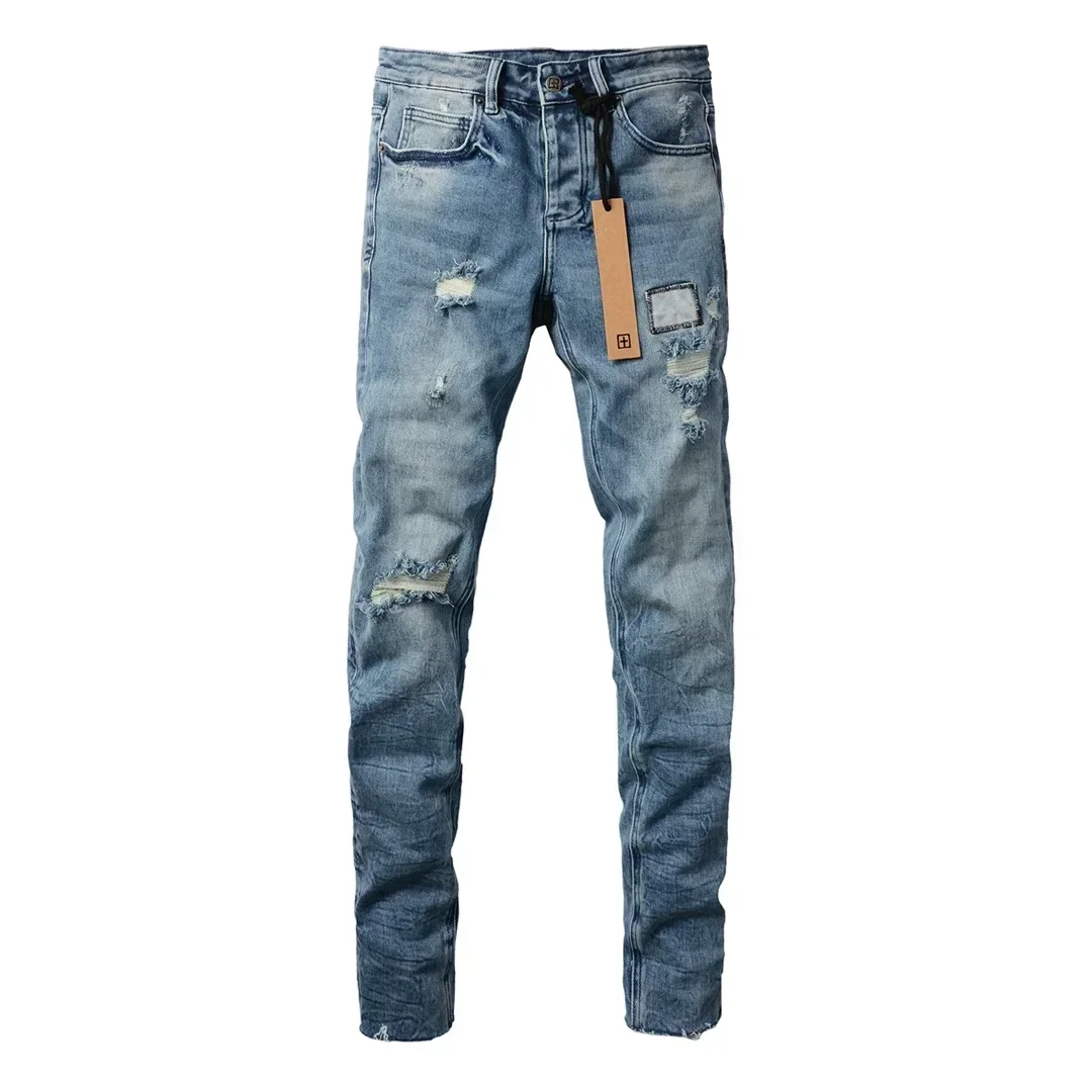 Новые поступления KSUBI Cross Jeans Мужские потертые светлые индиго Американские