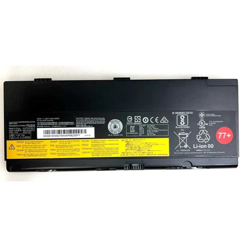 SB10H45075 15 2 В 66 Втч оригинальный аккумулятор для ноутбука Lenovo ThinkPad P50 P51 P52 00NY490 00NY491