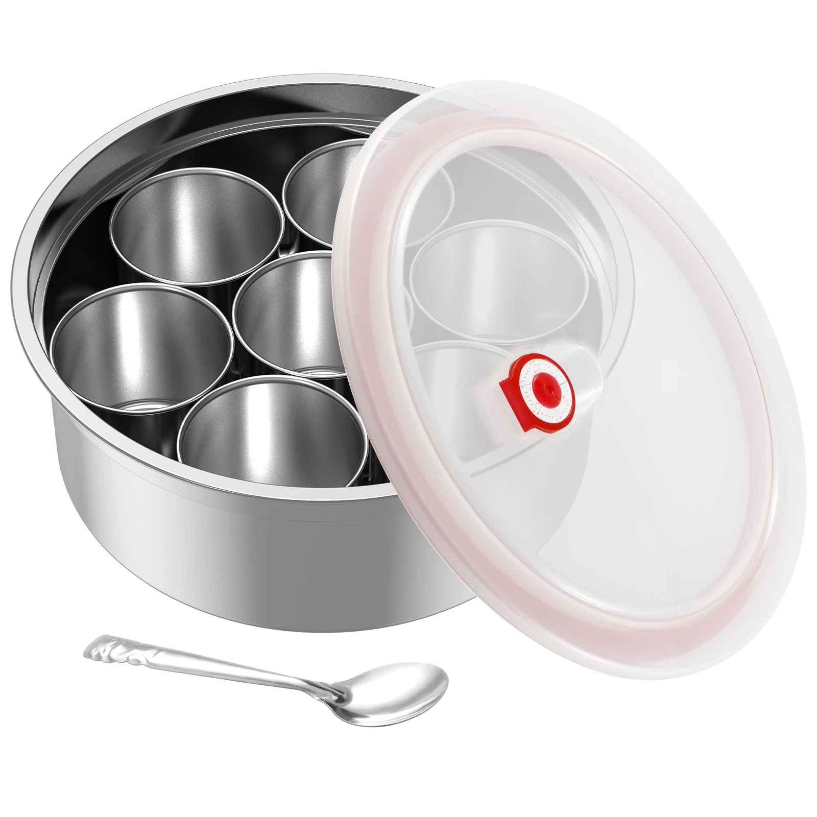 Masala Dabba Индийская коробка для специй с 7 отделениями Контейнер из нержавеющей