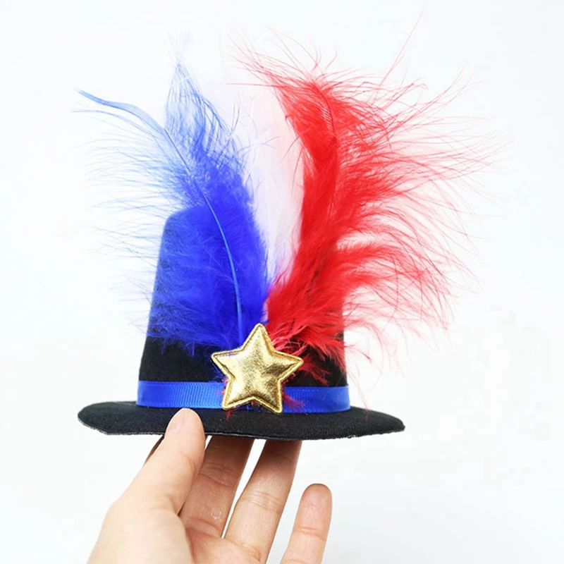 Синий головной убор для детей и взрослых украшение из перьев вечеринки в честь