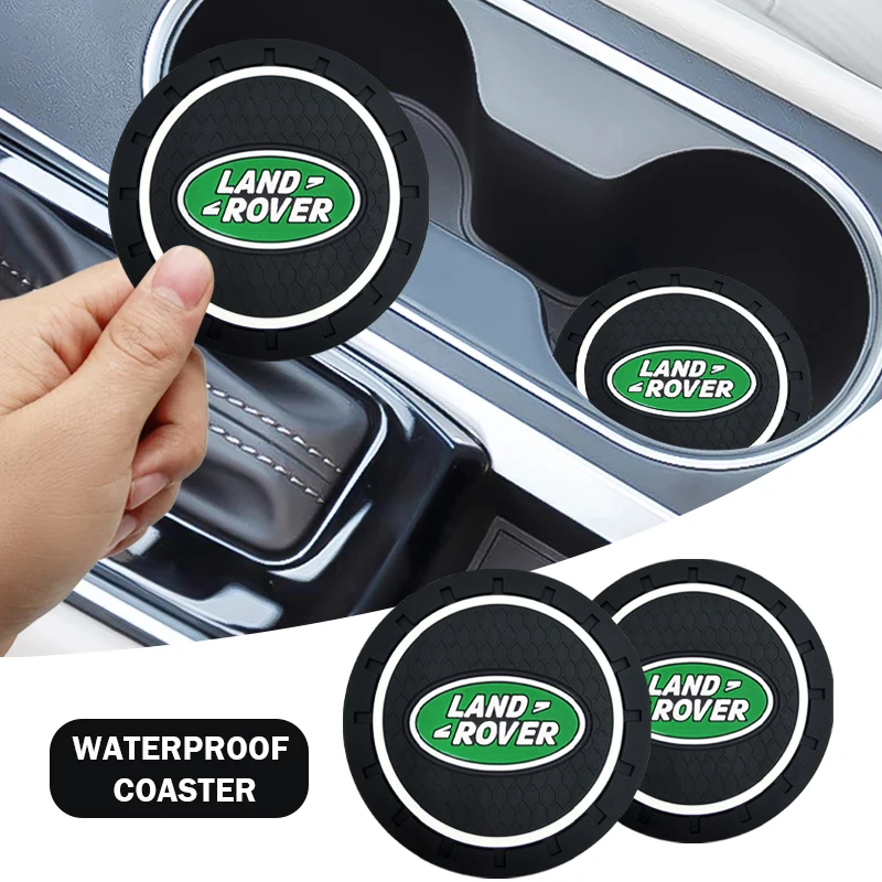 

1pcs Car Coaster Water Cup Holder Mat Anti-Slip Pad For Land Rover Range Hat Series 3 Defender Discovery 2 3 4 5 Sports Lr3 Lr2