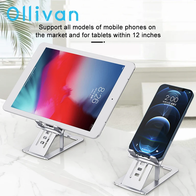 

Desktop Phone Stand Foldable Tablet Mobile Phone Holder Portable Metal Adjustable Universal Desk Stand For iPhone iPad Bracket