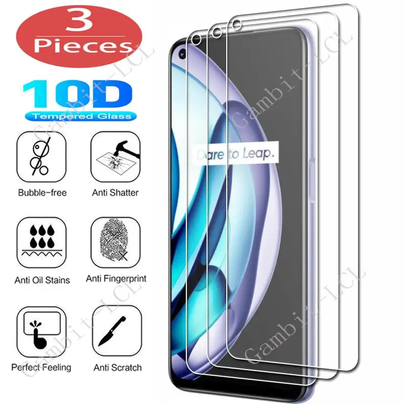 

Закаленное стекло для Realme 9 4G 5G Speed Pro + Plus 9i C31 C35 GT Neo3 GT2 Q3s Q5 Q5i V23 V25, защитная пленка для экрана, 3 шт.