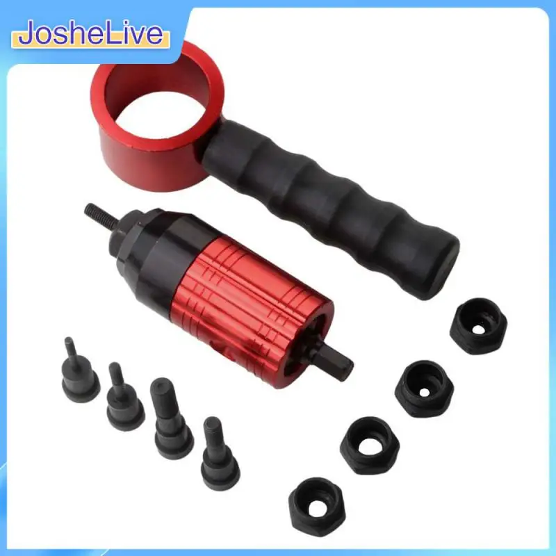 

Drill Bit Adapter Manual Electric Riveter Nut Tool Insert Nut Pull Riveting Tool Electric Pneumatic Rivet Machine M3-m8 Aluminum