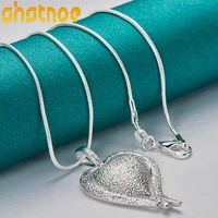 925 sterling silver 16 30 inch chain heart pendant necklace for women party engagement wedding fashion charm jewelry