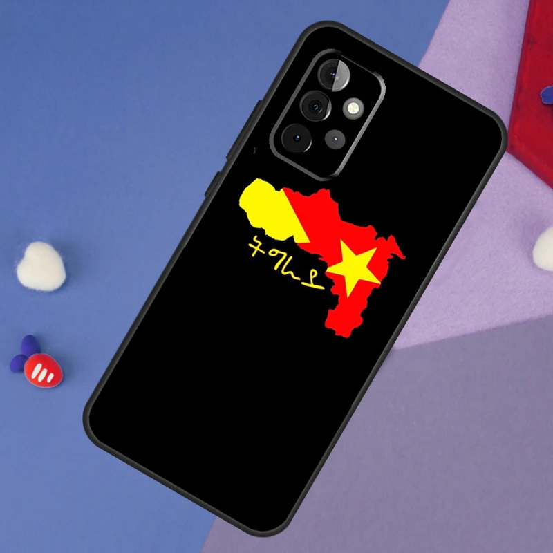 Фото Чехол с флагом Тигрей для Samsung Galaxy A15 A54 A34 A14 A13 A53 A16 A26 A36 A56 A12 A22 A32 A52 A35 A55 A17 №2