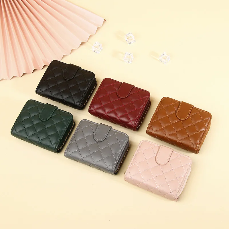 Women's Leather Wallet For Credit Card Holder Female Coin Purse Fashion Clutch Bag Zipper Small Cartera Mujer Ladies Newest