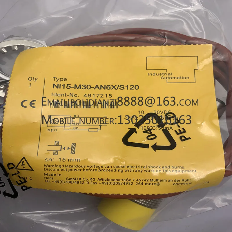 Точечный датчик NI15-M30-AN6X-H1141-H1141 Бесконтактный переключатель