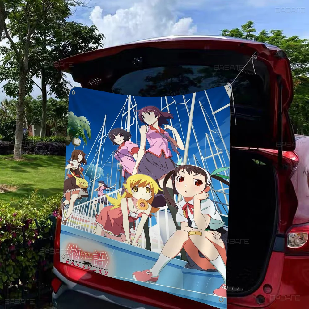 Monogatari большой размер флаги печатные узоры интересные украшения для дня рождения