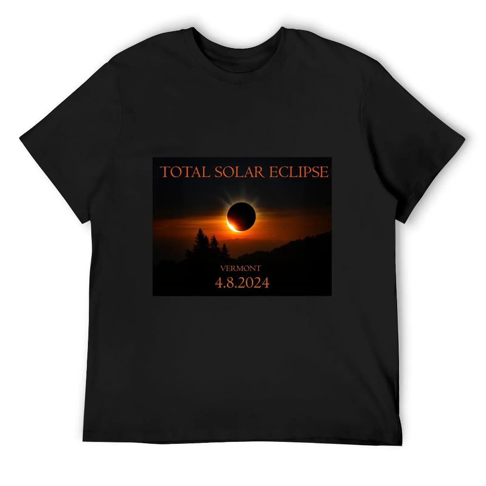 Футболка Total Solar Eclipse 2024 футболка Vermont винтажная рубашка с рисунком аниме