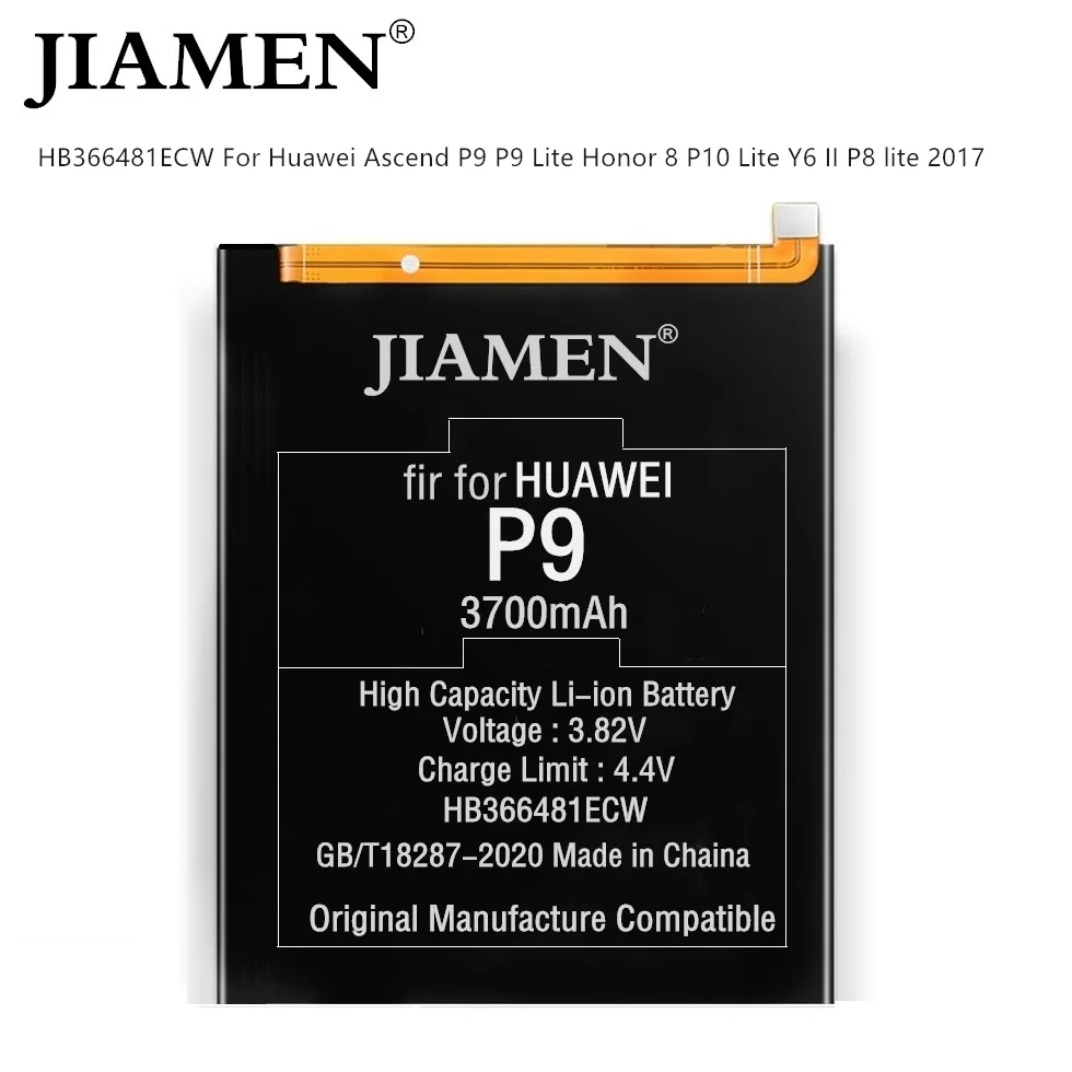 

3700mah Orginal battery HB366481ECW For Huawei p9 /p9 lite honor 8 p10 lite y6 II p8 lite 2017 p20 lite honor 5C 7C Ascend P9