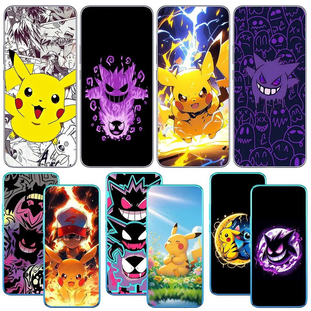 Чехол P-Pokemons Gengar GO P-Pikachus для Samsung Galaxy A04 A05 A06 A14 A15 A16 A23 A34 A35 A54 A55 M23 M33 M52 M53 M31 M51 M21