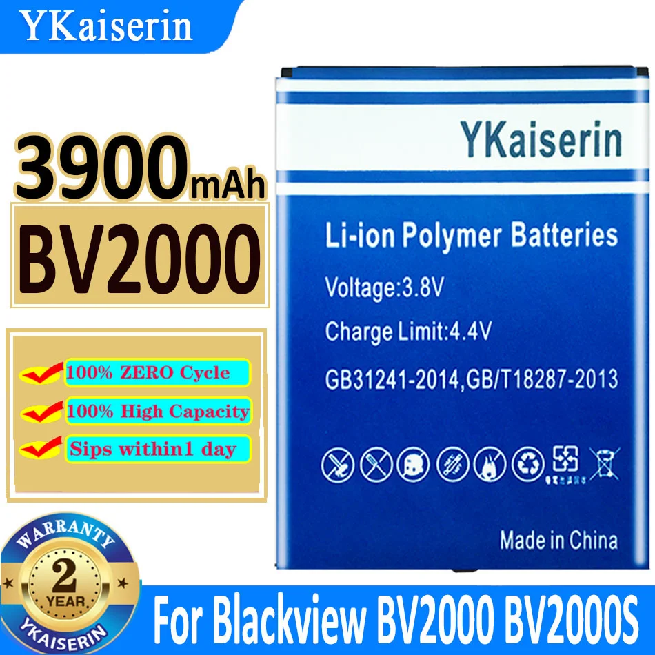 

YKaiserin For Blackview BV2000 BV 2000 Replacement Phone Battery High Quality 3900mAh for Blackview BV2000S