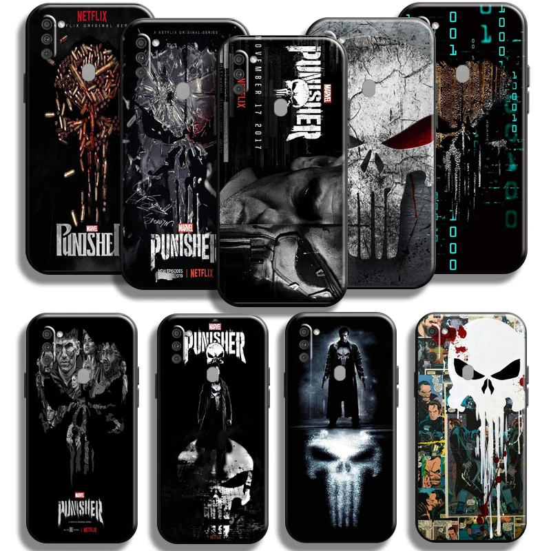 

Marvel Punisher Frank Castle For Samsung Galaxy M11 Phone Case Funda Cases Full Protection Carcasa Back Shell Liquid Silicon