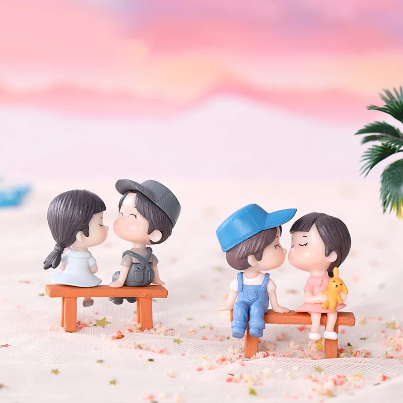 

1Set Figures Lover Couple DIY Mini Fairy Garden Ornament Doll Couple Gift Figurines Miniature Home Decoration