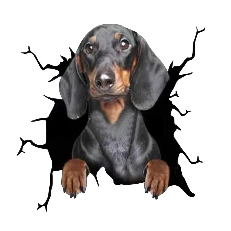 Электростатическая стеклянная пленка имитация детской наклейки собака